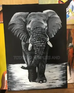 Wooden Buffalo Painting