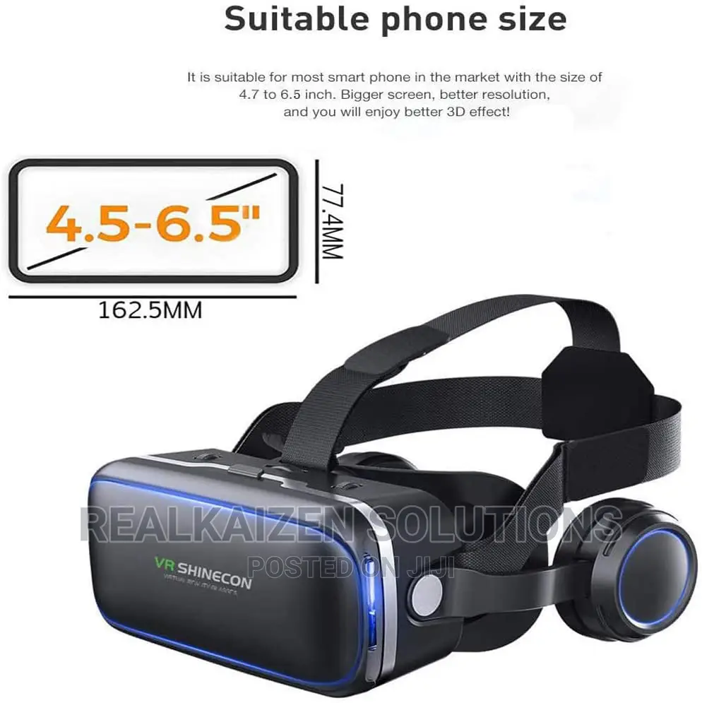 VR SHINECON Virtual Reality VR 3D Glasses With Headset