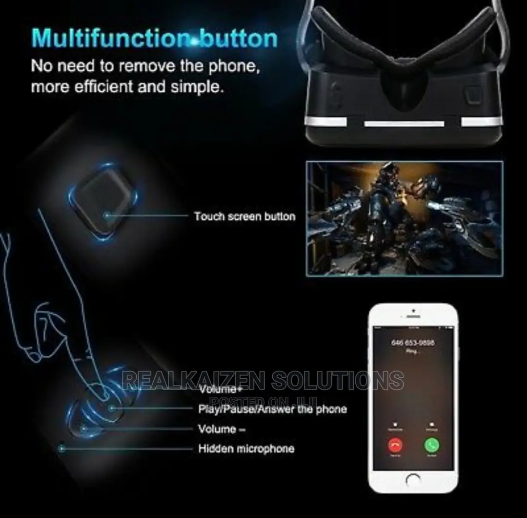 VR SHINECON Virtual Reality VR 3D Glasses With Headset