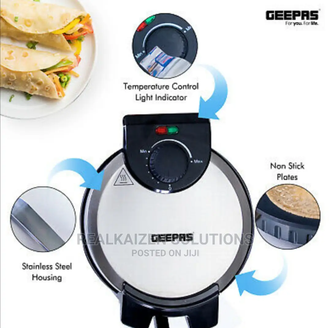 Geepas Electric Non Stick Chapati Maker 900W