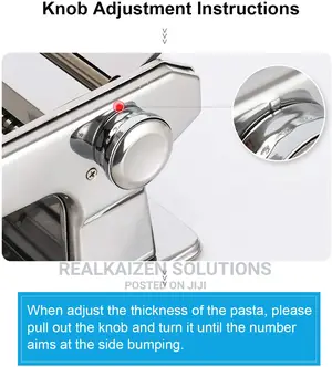 SHULE Stainless Steel Hand Crank Spaghetti Pasta Roll Maker