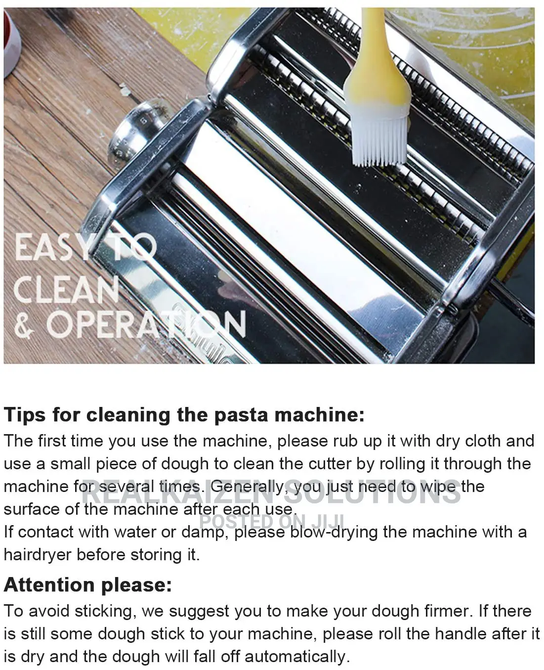 SHULE Stainless Steel Hand Crank Spaghetti Pasta Roll Maker