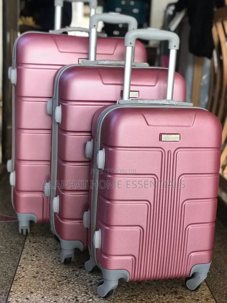 Plastic Suit Cases . Full Set 3 Bags