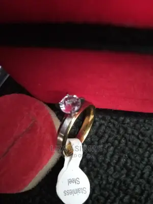 Quality Double Colored Stainless Steel Engagement Ring