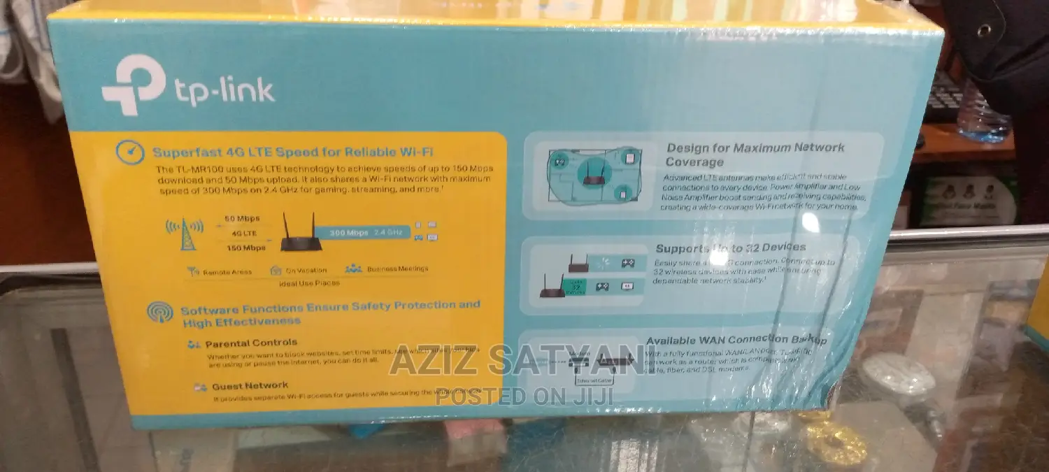Tp-Link TL-MR100 300mbps Sim Card Wi-Fi 4G LTE Router