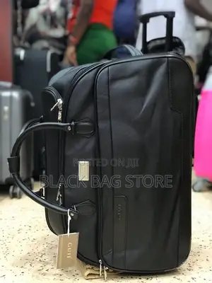Leather Travel Bag-Black