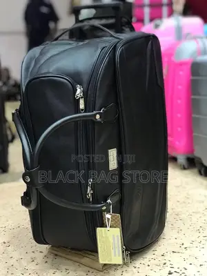 Leather Travel Bag-Black