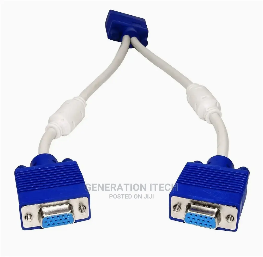 Vga Y Splitter Cable - Conect Two Displays To One Source