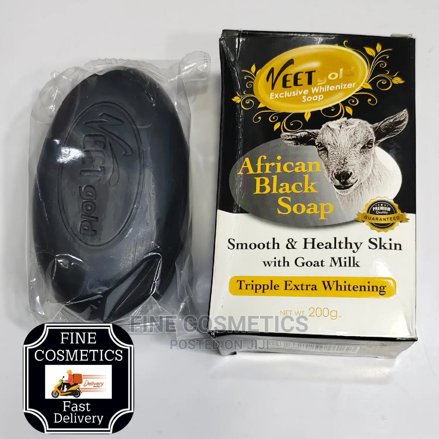 Veet Gold Triple Extra Whiten'g African Black Soap+Goat Milk