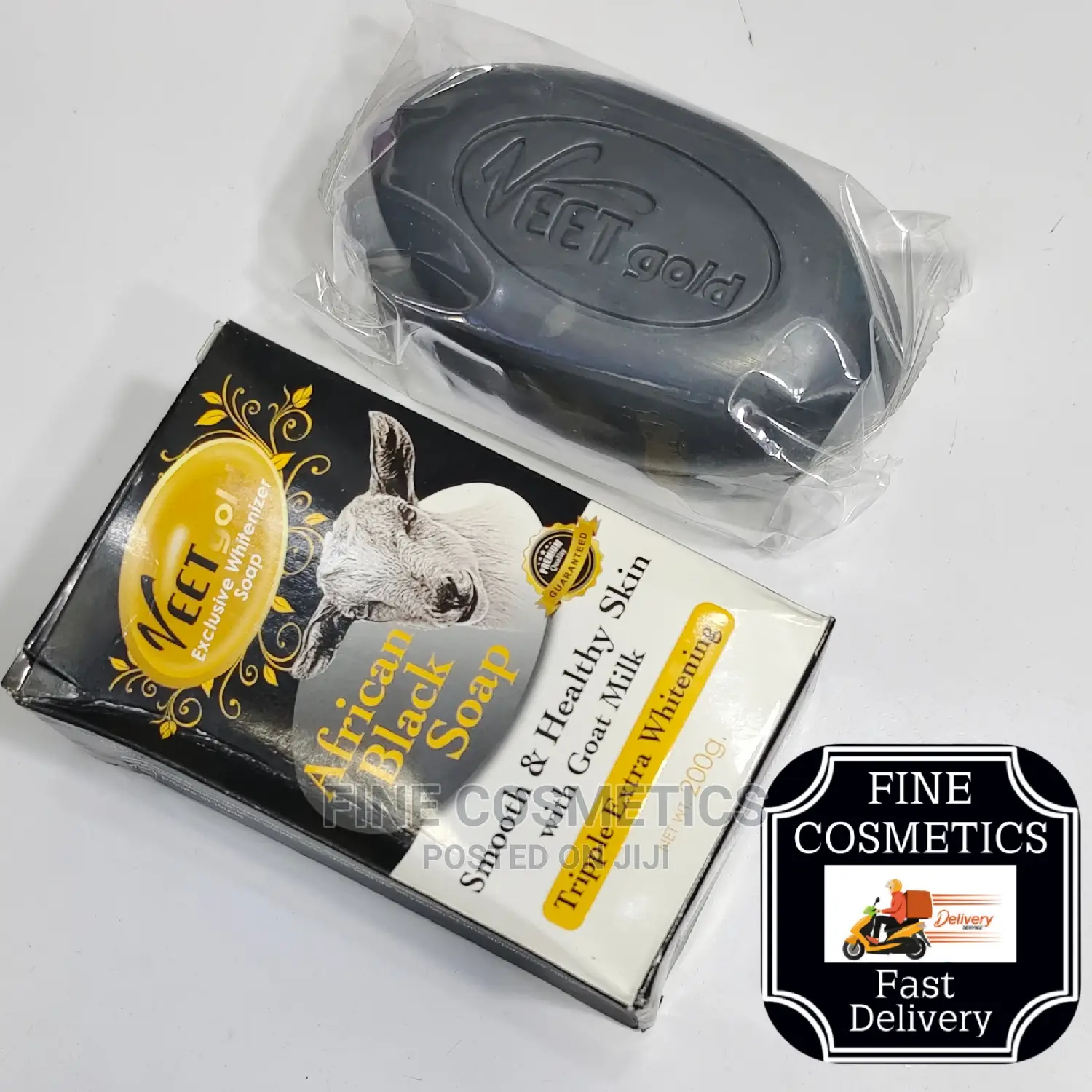 Veet Gold Triple Extra Whiten'g African Black Soap+Goat Milk