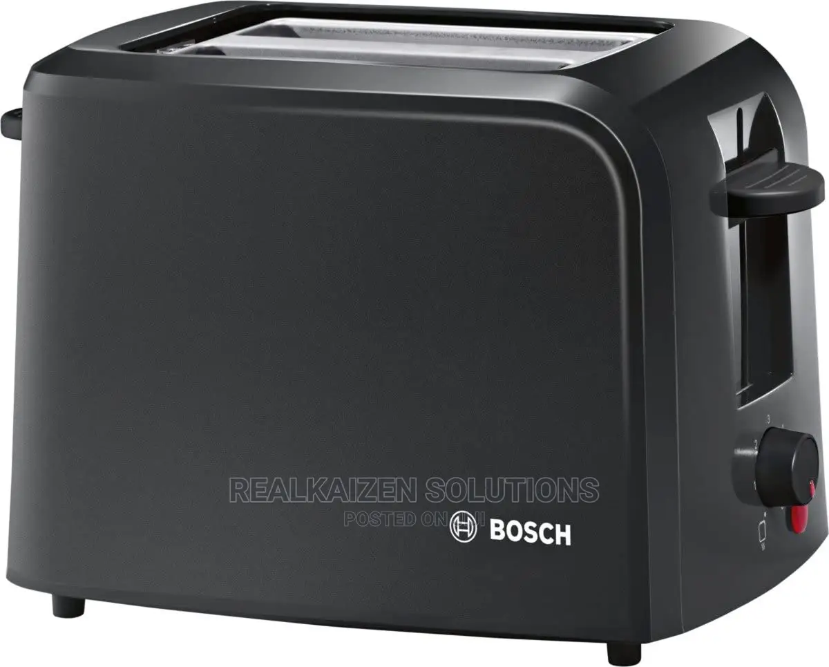 BOSCH 2 Slice Black Villa Collection Compact Toaster 980W