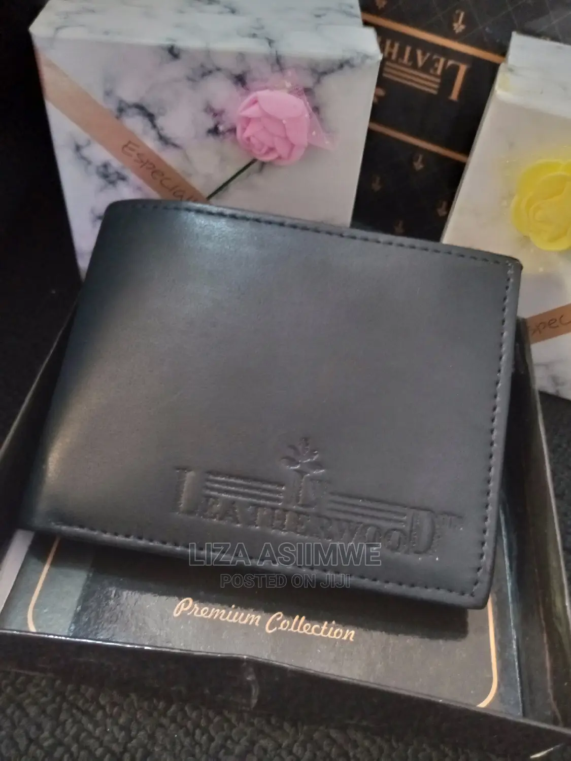 Genuine Leather Wallets Available(Navy Blue)
