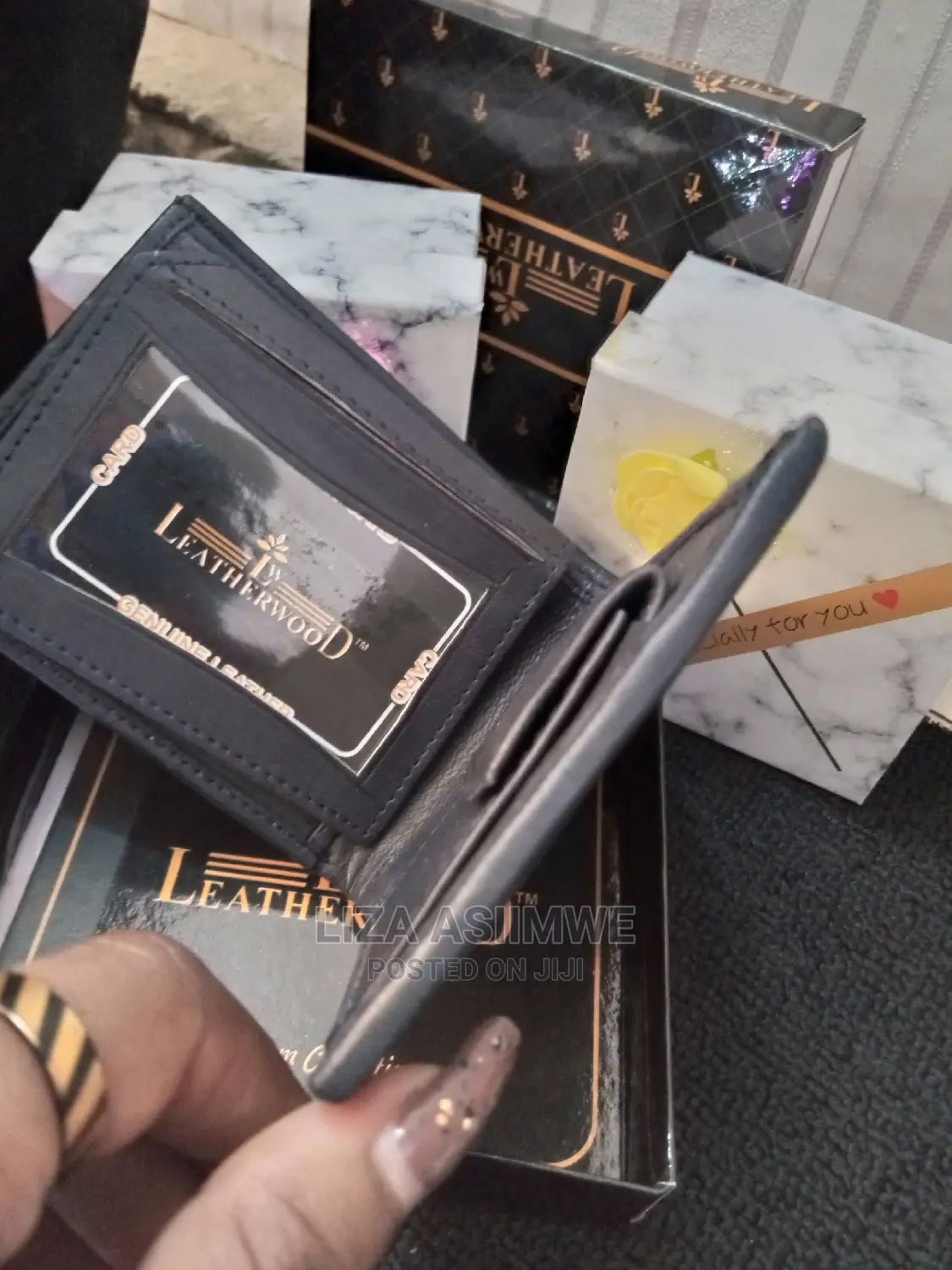 Genuine Leather Wallets Available(Navy Blue)