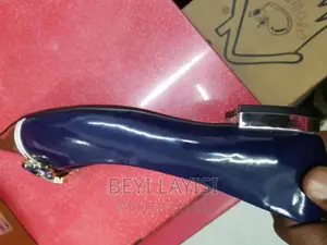 Blue Cushioned Pumps for Ladies With Pure Leather