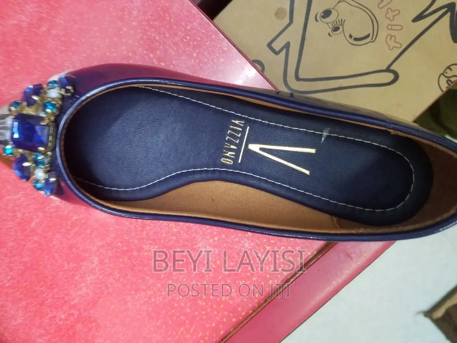 Blue Cushioned Pumps for Ladies With Pure Leather