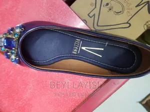 Blue Cushioned Pumps for Ladies With Pure Leather