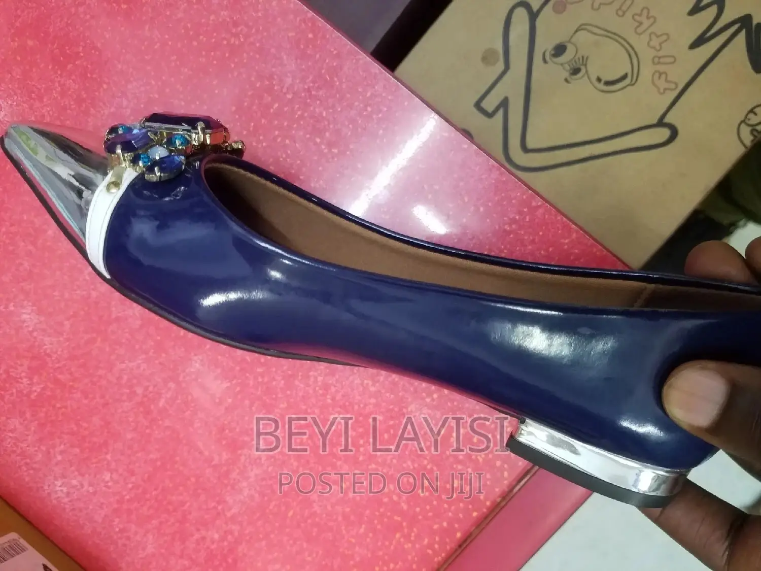 Blue Cushioned Pumps for Ladies With Pure Leather