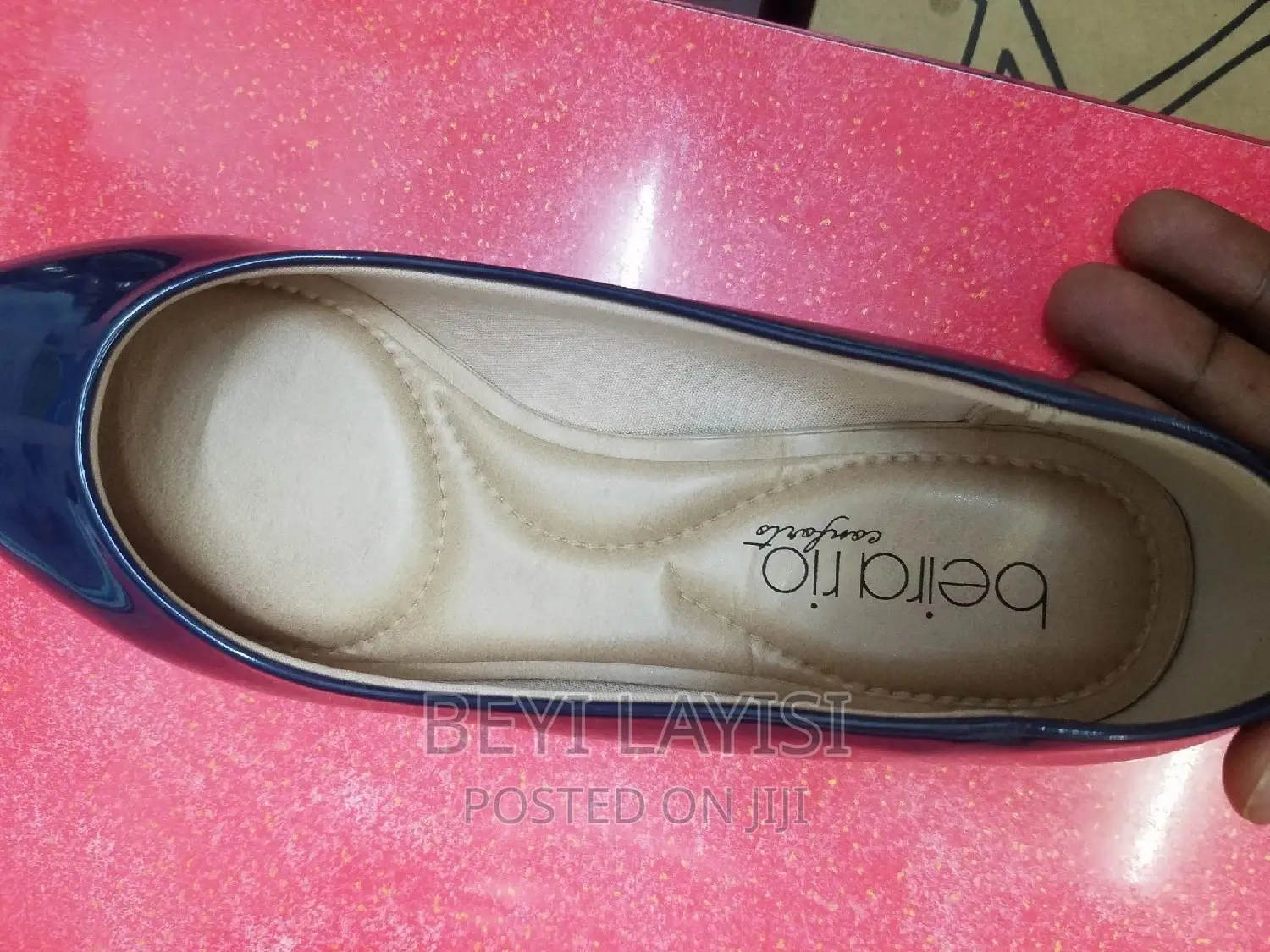 Cushioned Blue Pumps for Ladies With Pure Leather