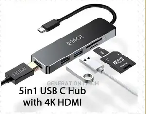 Robot Usb - Type C - 5 in 1 Hub - Hdmi 4k, Usb , Sd and Tf