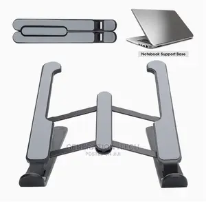 Multi Position Foldable Laptop Stand- Cooling Pads - Black