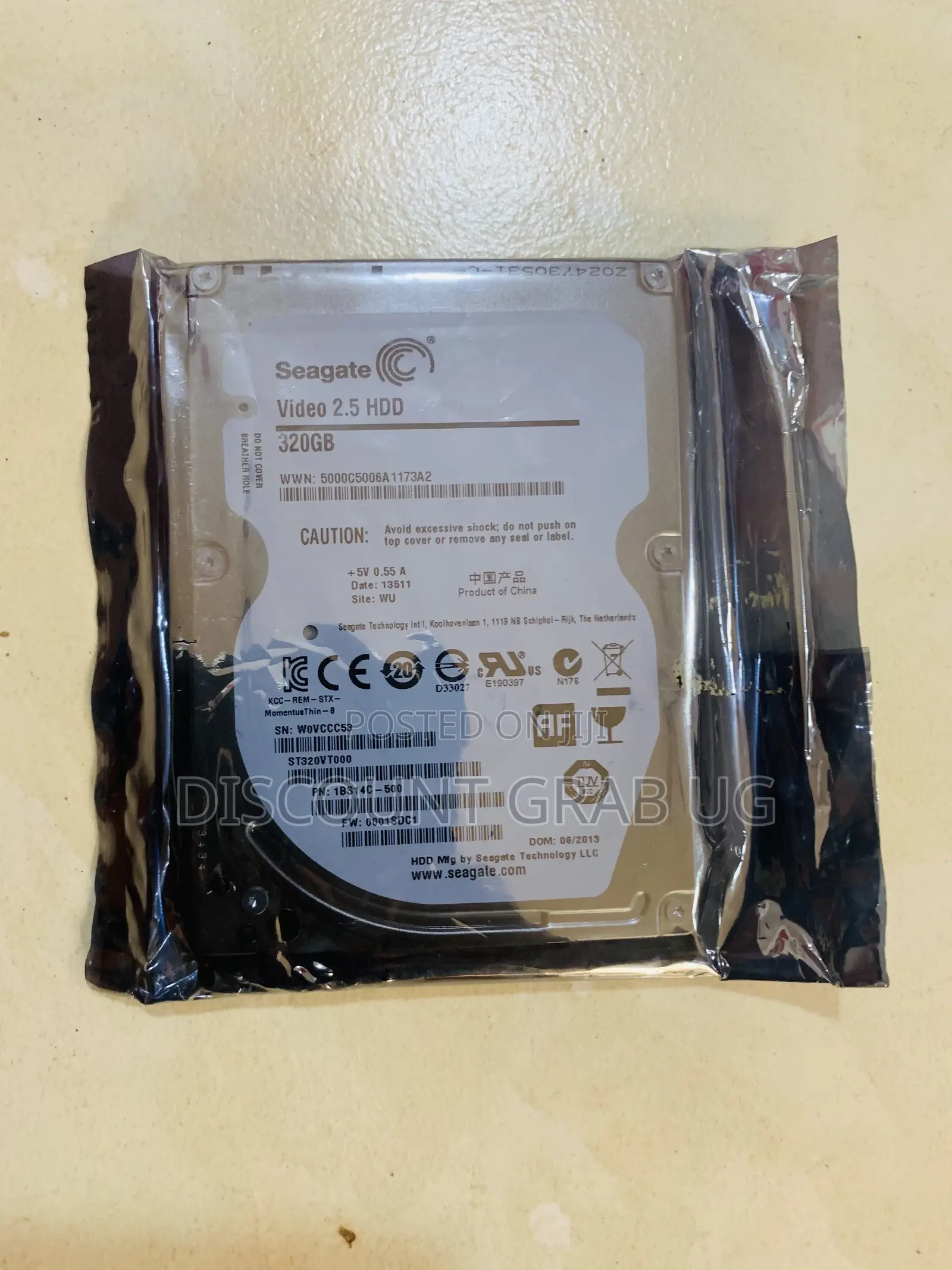 Seagate 320gb 2.5” Laptop Harddrive