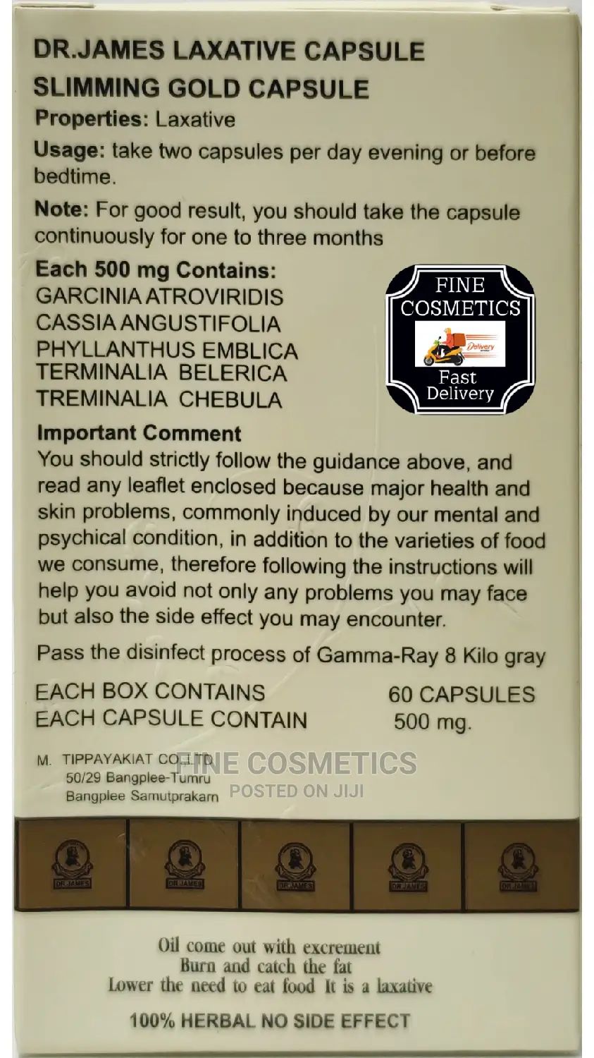 Dr James Laxative Slimming Gold Tabs Loss 3kg in 2 Weeks