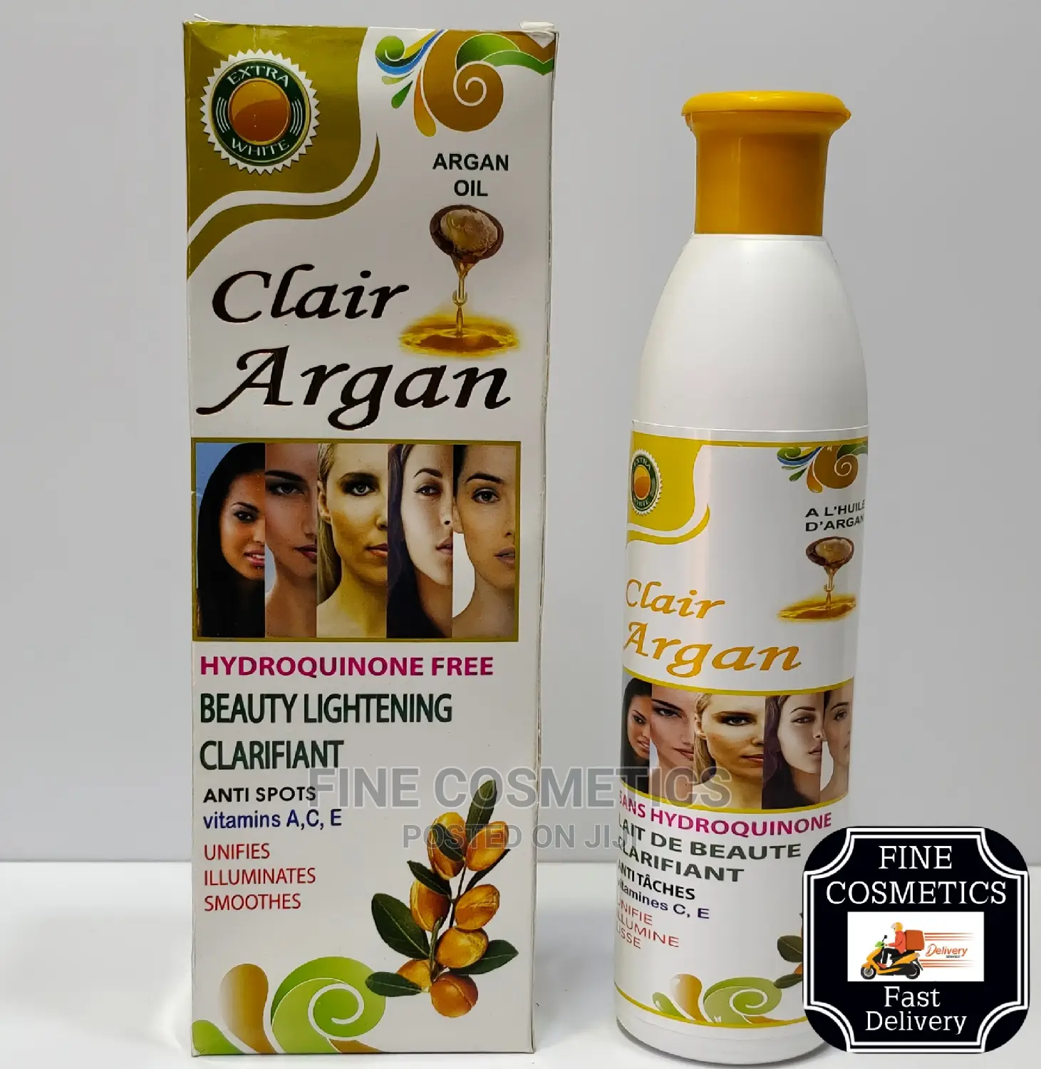 Clair Argan Beauty Body Milk Lotion 11.66 Oz / 350 Ml