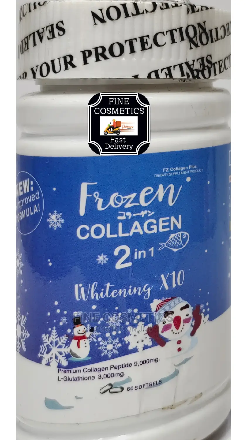 Frozen Collagen Gluta 2 in 1 X10g Skin Brighten Tabs 60