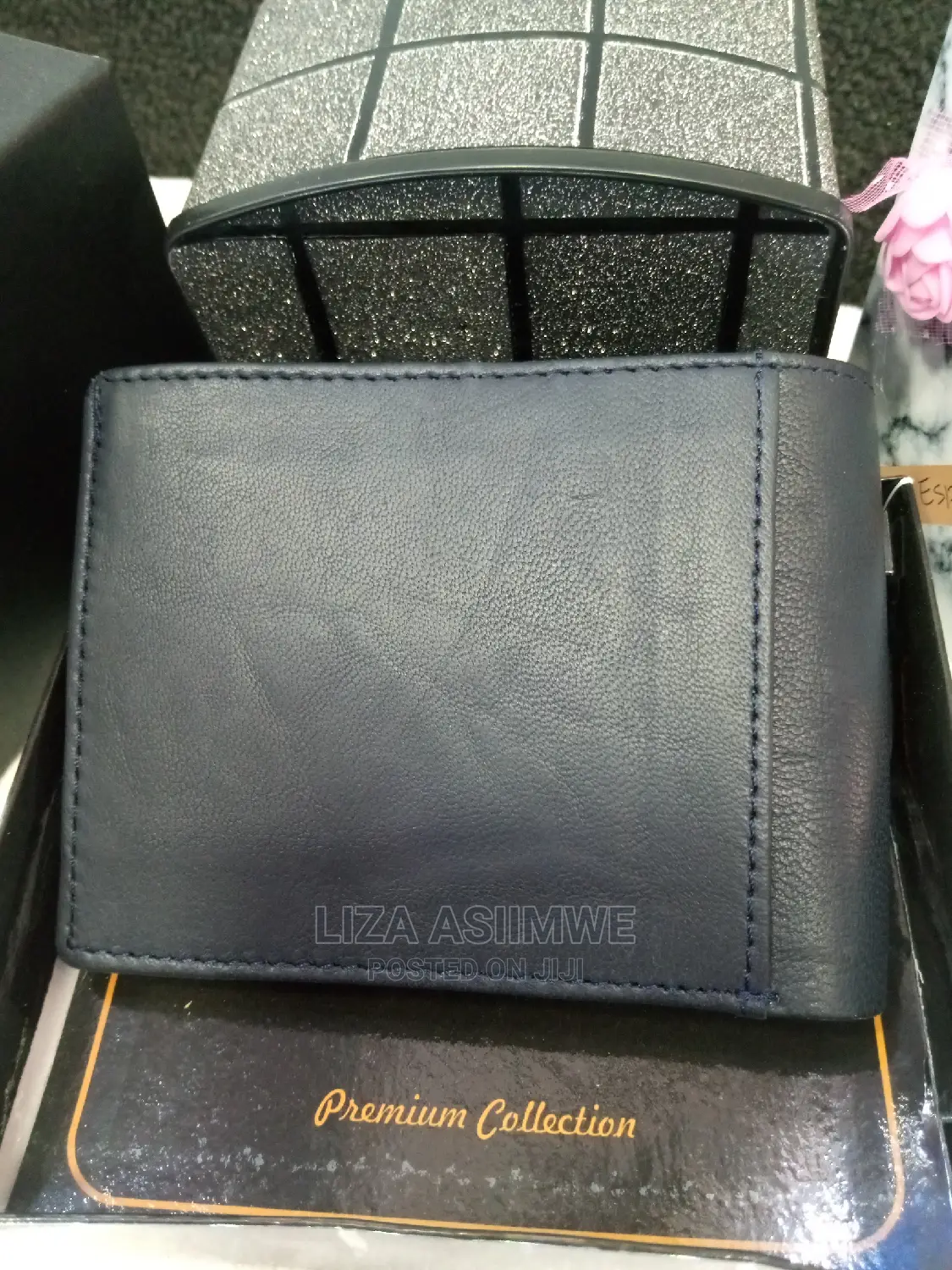 Genuine Leather Wallets Available (Navy Blue)