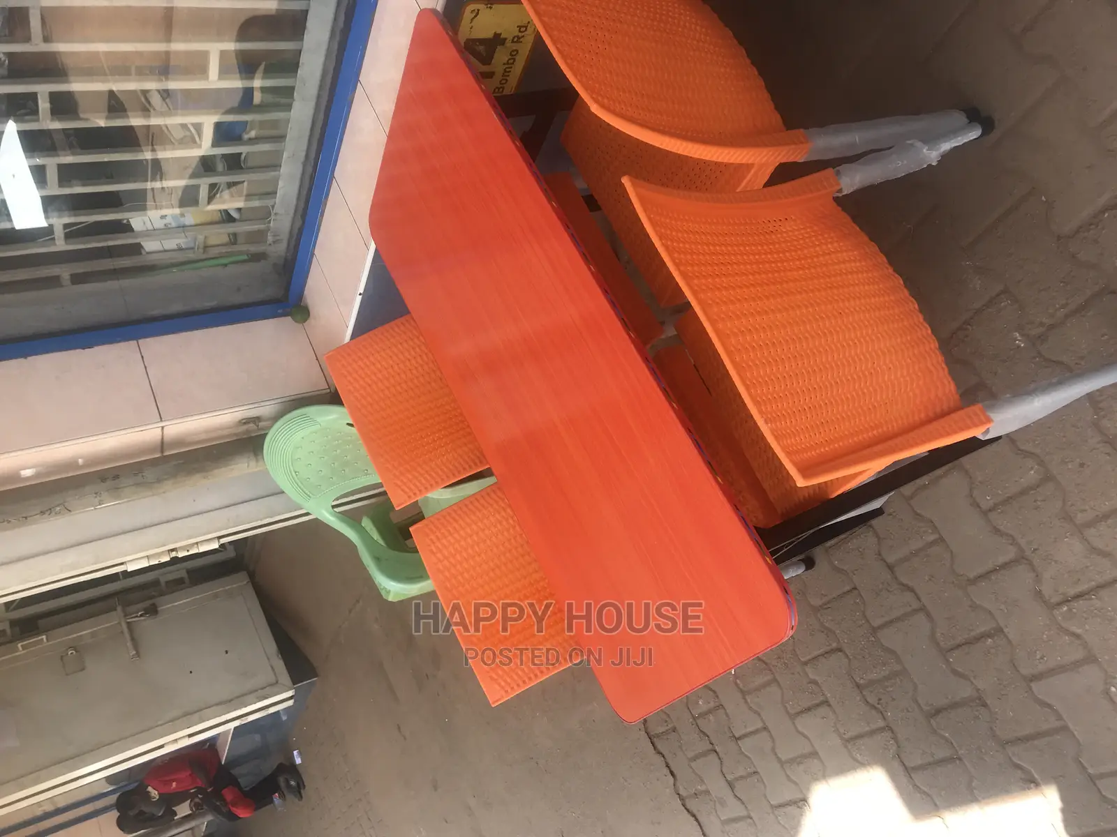 Set of Table and 4 Plastic Chairs