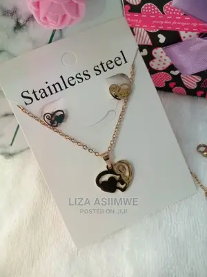 Stainless Steel Necklaces With Pretty Heart Pendants