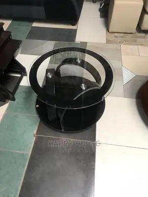 Wooden Center Table With Glass Top