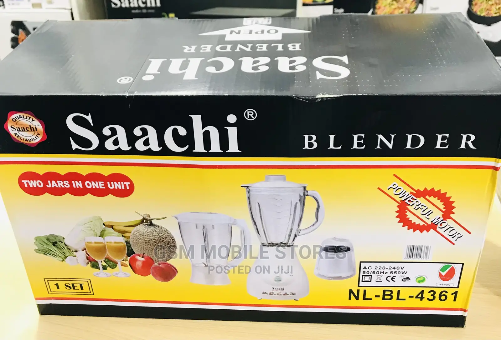 Saachi 3 in 1 Blender NL-BL-4361 With Auto-Clean Capability