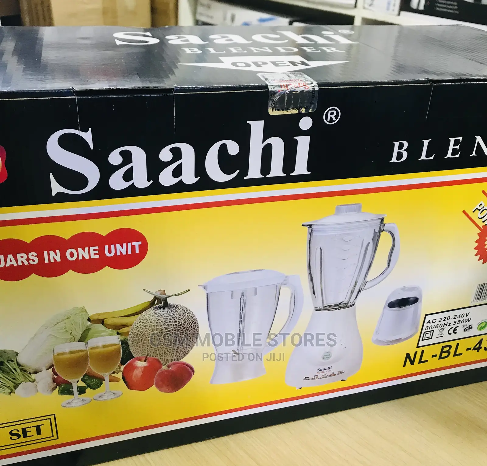 Saachi 3 in 1 Blender NL-BL-4361 With Auto-Clean Capability