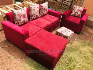 Five Seater Sofa Maroon