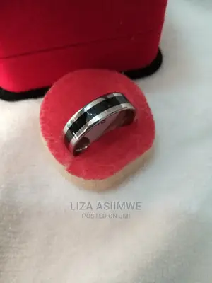 Stainless Steel Black and Silver Rings Available
