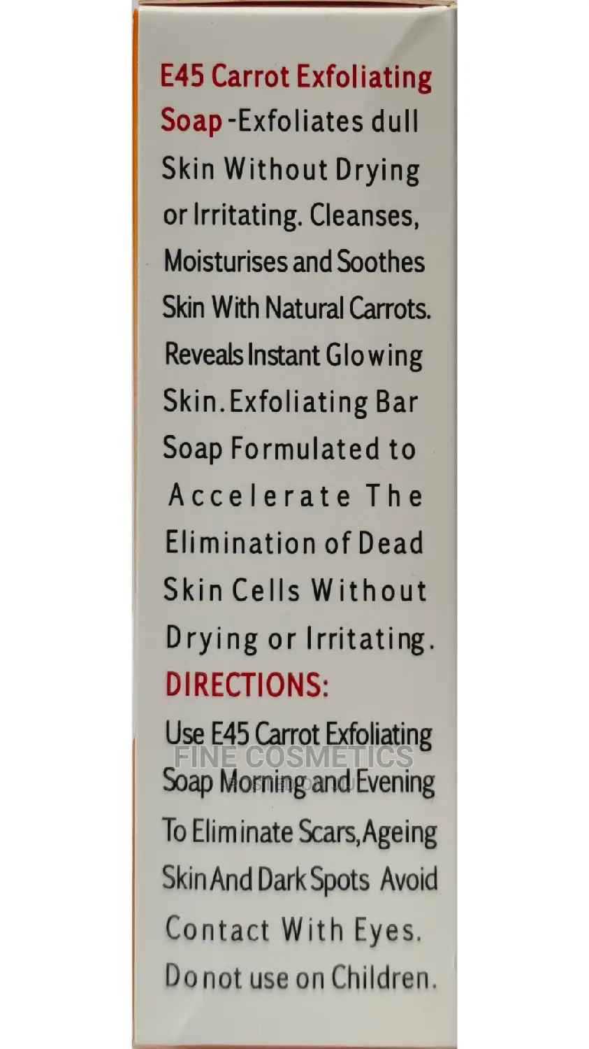 ORIGINAL E45 SOAP 3X Carrot Whitening and Exfoliating Soap