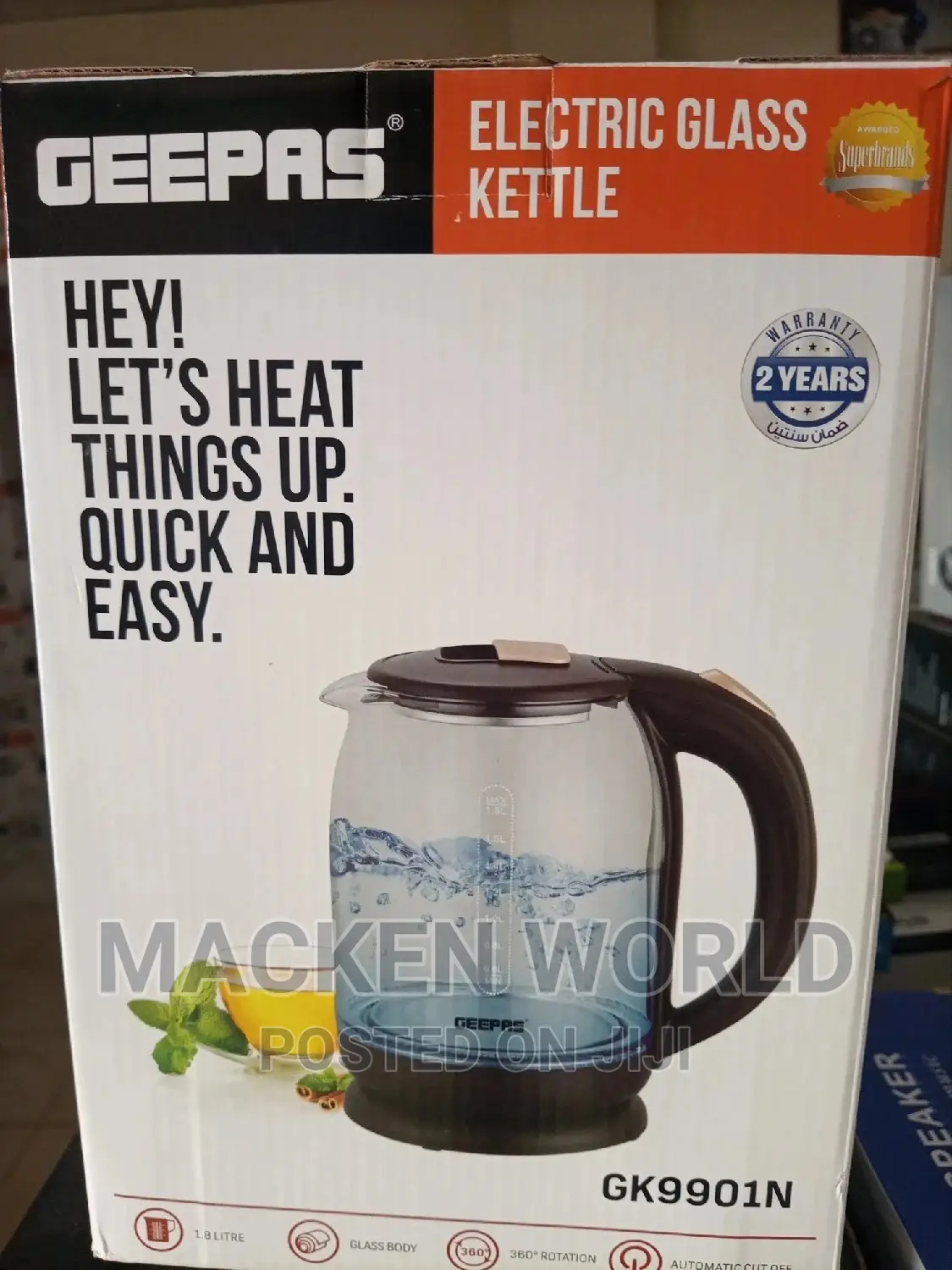 Geepas Electric Glass Kettle