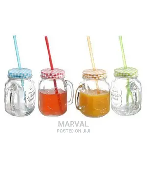 Jar Mugs With Straws