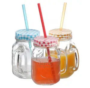 Jar Mugs With Straws