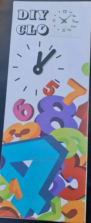 3D Wall Clock Black