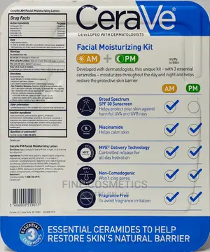 1pc Cerave AM or PM Face Sunscreen Moisturizing Lotion SPF30