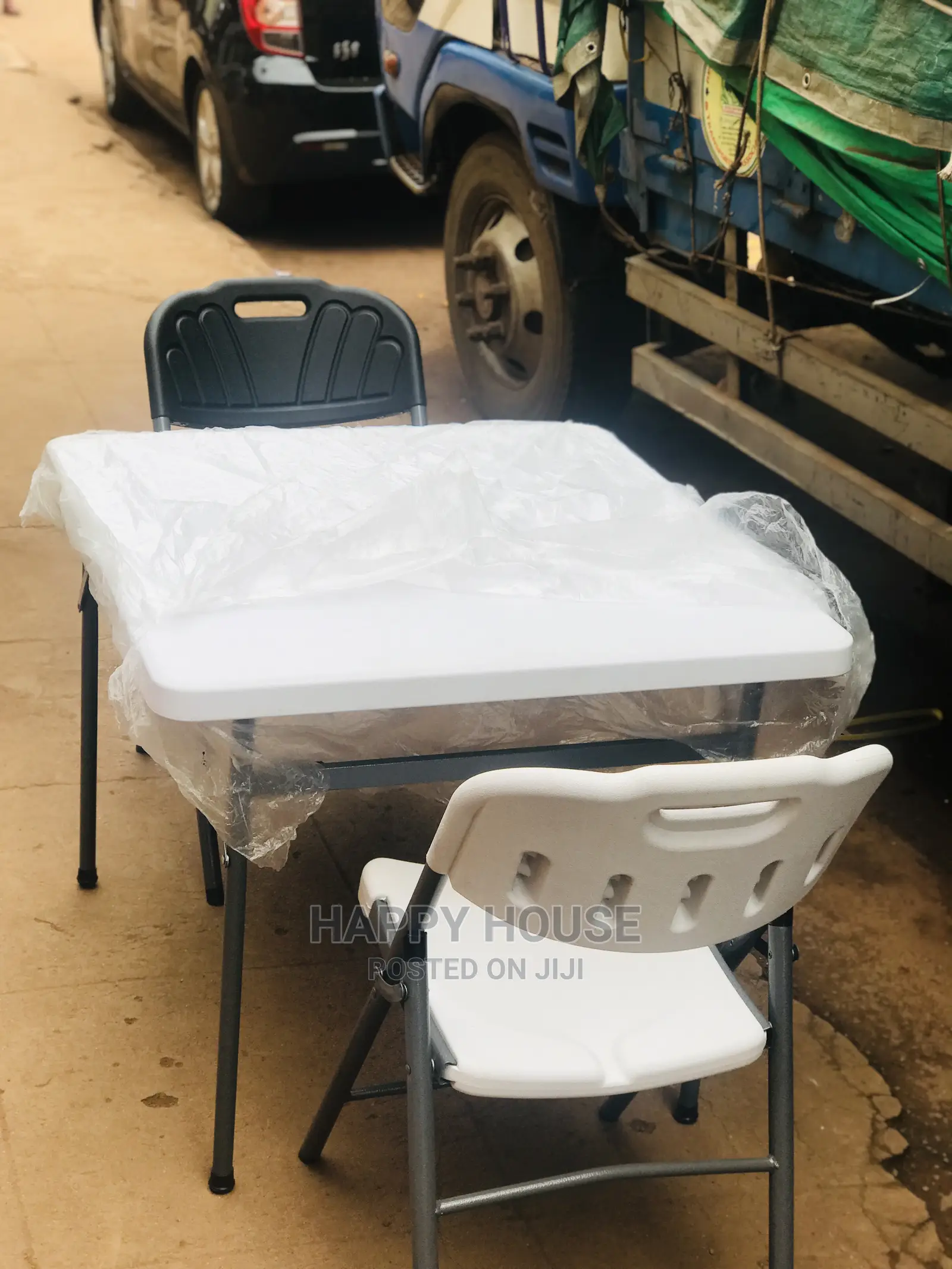 Set of Foldable Table and 2 Foldable Chairs