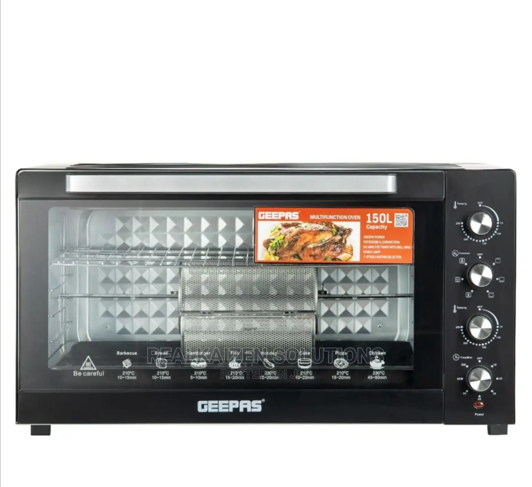 Geepas 150L Convection Rotisserie Multifunction Oven 2800w