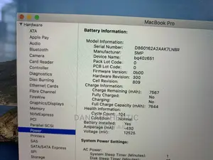 Laptop Apple MacBook Pro 2019 16GB Intel Core I7 SSD 512GB