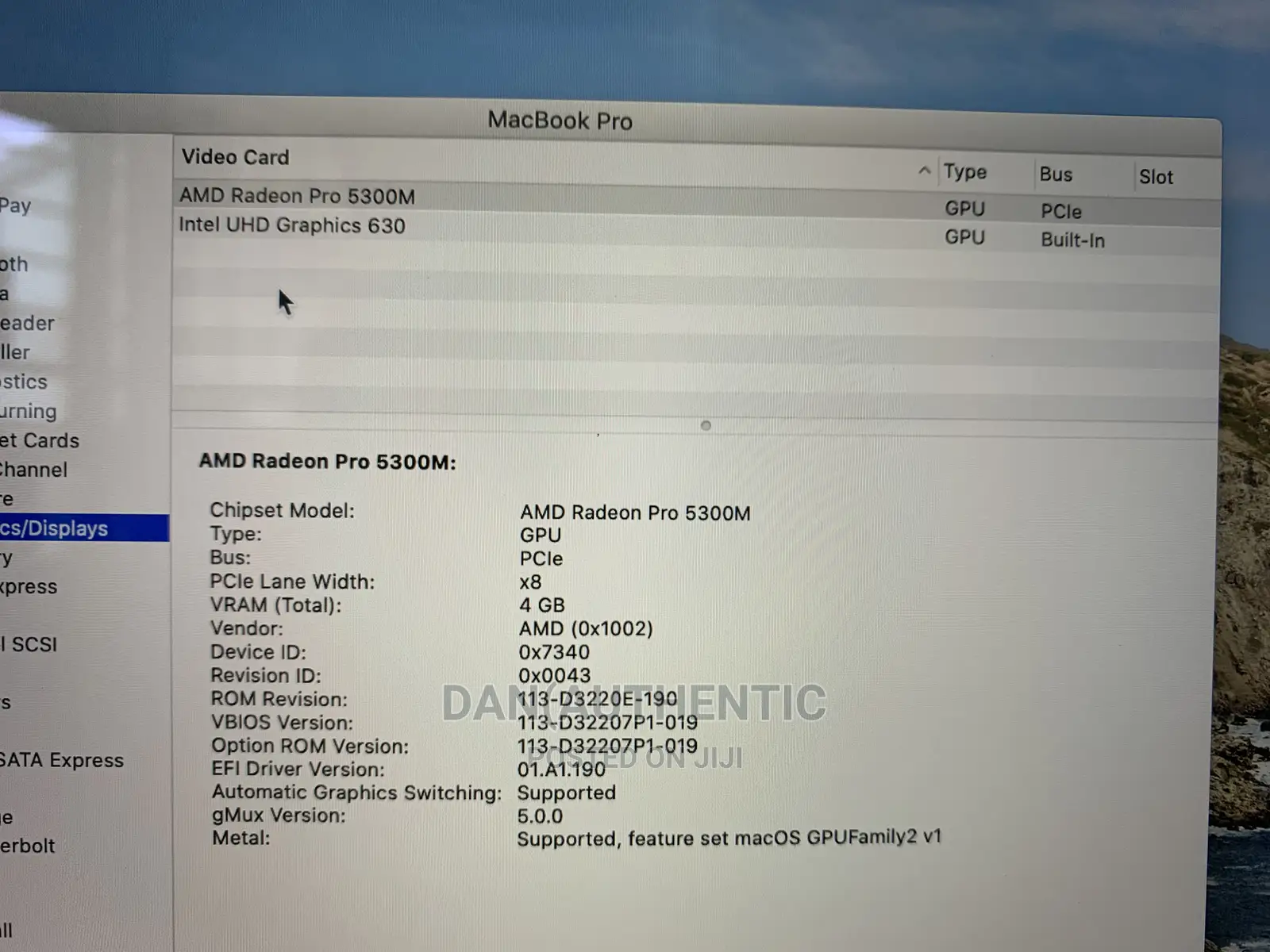 Laptop Apple MacBook Pro 2019 16GB Intel Core I7 SSD 512GB