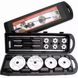 50 Kg Dumbbells And Bar Set