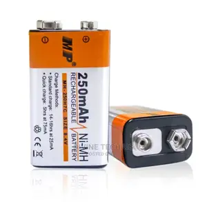 MP 9 Volt 250mah Ni-Mh 6F22 Rechargeable Batteries