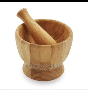 Wooden Mortar and Pestle 12cm