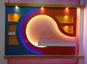 Gypsum Tv Unit Wall Designing 601